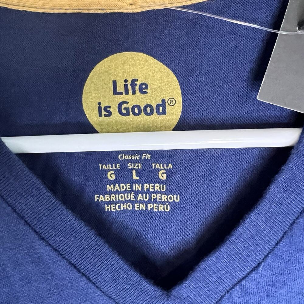 Life is Good Men's Short Sleeve T Shirt Blue Sz L Positive State - Picture 6 of 9